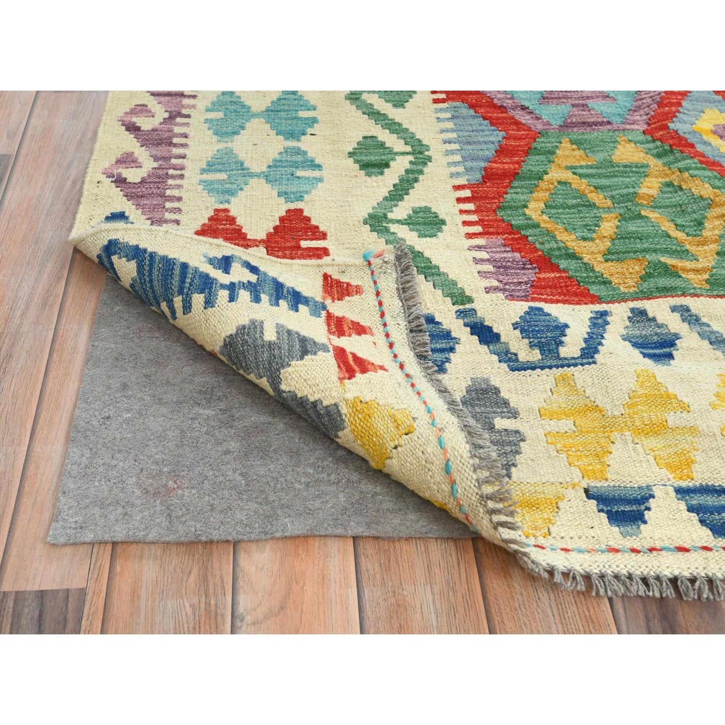10'X16' Colorful Hand Woven Afghan Kilim Vibrant Wool Oversized Rug