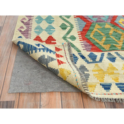 10'X16' Colorful Hand Woven Afghan Kilim Vibrant Wool Oversized Rug