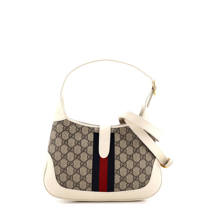 Gucci Jackie 1961 Hobo Gg Coated Canvas Small