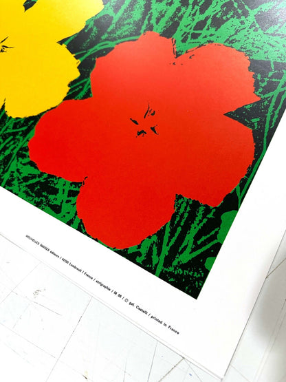 Red Flowers 1970 By Andy Warhol Pop Art Poster  French Printing On Heavy Stock