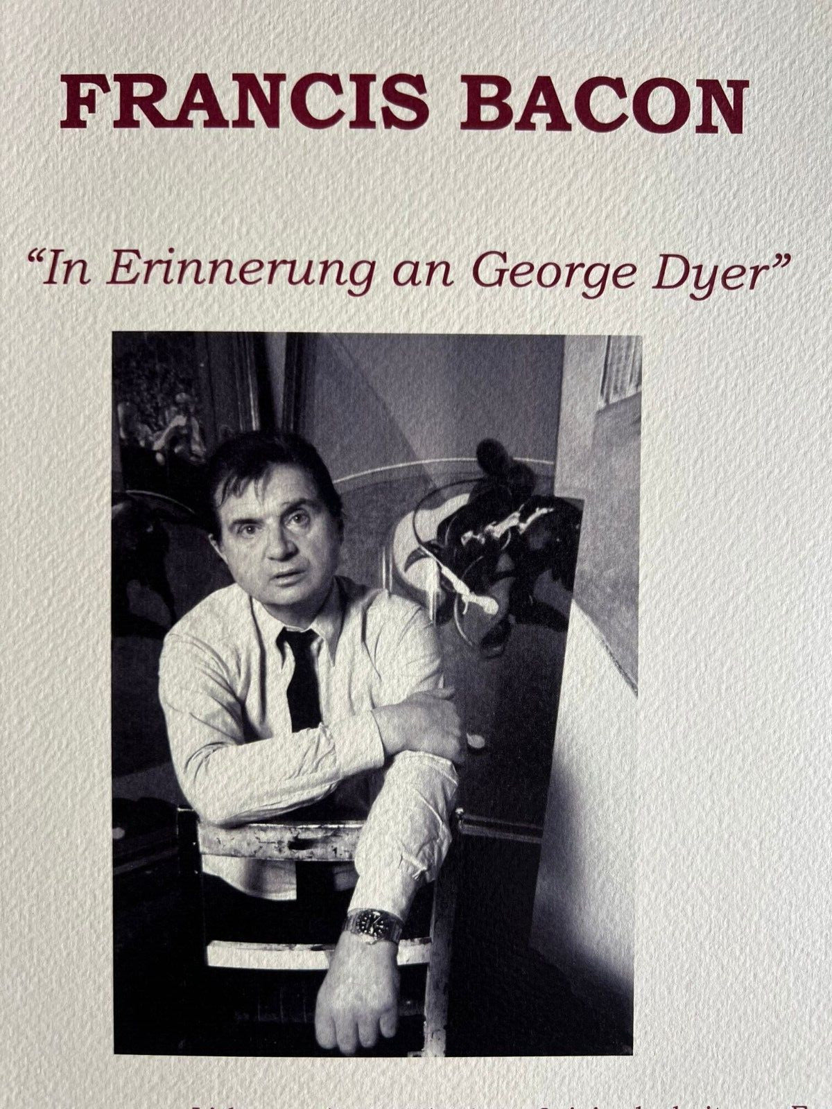 Francis Bacon Lithograph Coa Signed In Pen Numbered In Pencil Rare