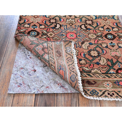 2'3"X9'2" Pink Vintage Zoroastrian Khamadan Hand Knotted Wool Runner Rug