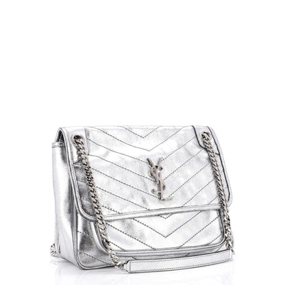 Saint Laurent Niki Chain Flap Bag Leather Medium