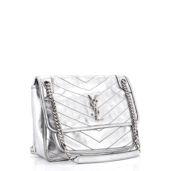 Saint Laurent Niki Chain Flap Bag Leather Medium