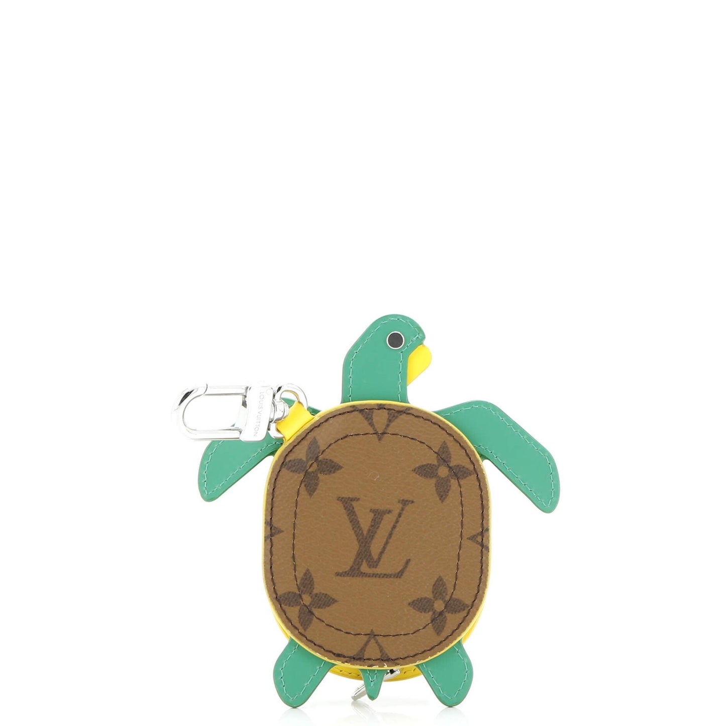 Louis Vuitton Turtle Pouch Bag Charm Monogram Canvas With Leather