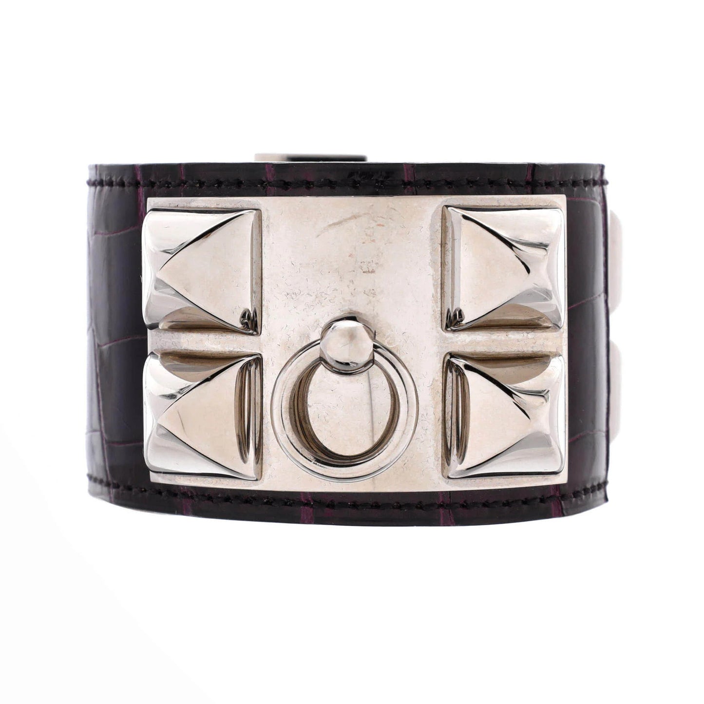 Hermes Collier De Chien Bracelet Alligator