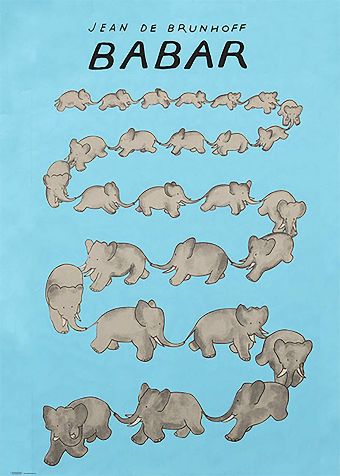 Jean De Brunhoff Babar The Blue Carousel " Poster Contemporary
