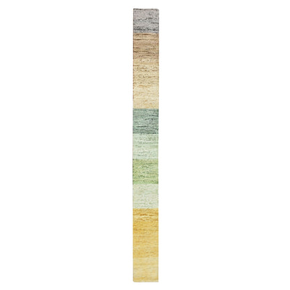 1'X11'2" Colorful For Custom Orders Wool & Silk Hand Knotted Runner Rug