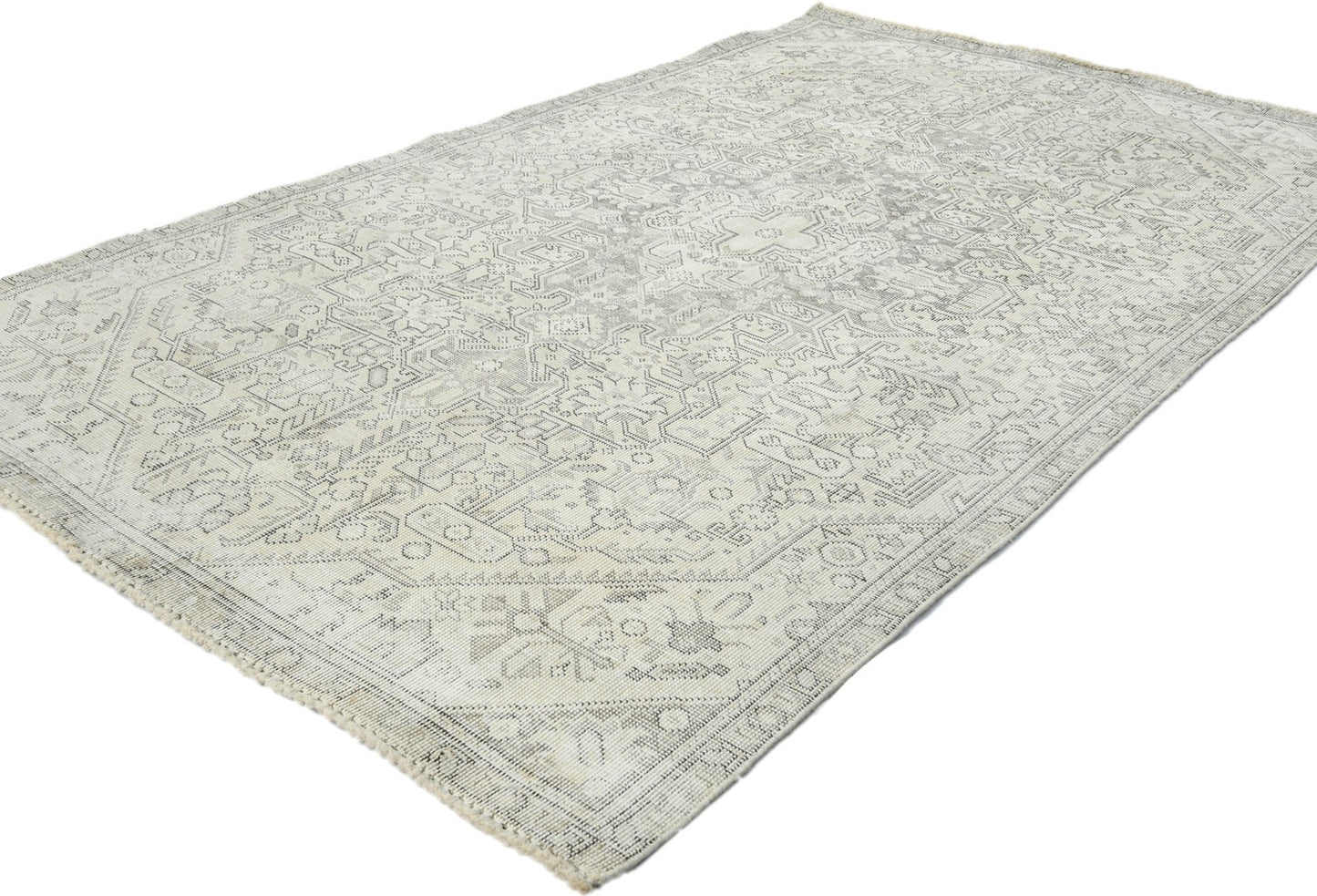 5X8 Muted Colors Antique Distressed 4'7X7'8