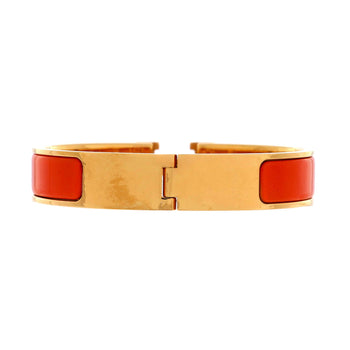Narrow Hermes Clic H Bracelet Enamel