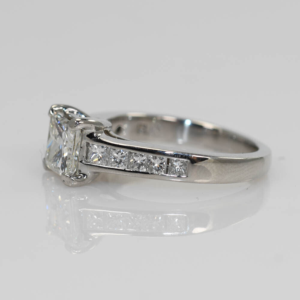 Ladies Platinum Diamond Ring, 1.03Ct Gia H/Vsi