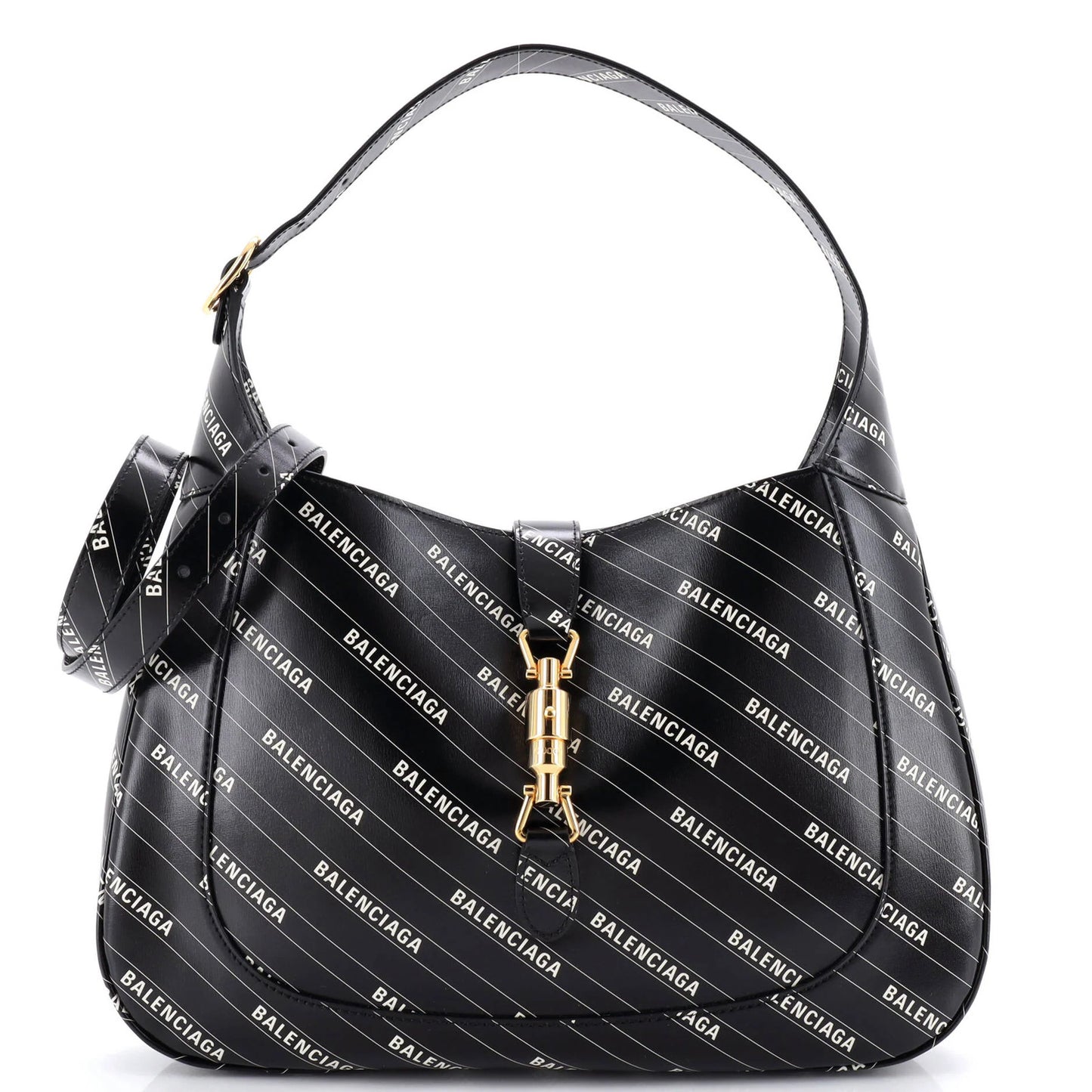 Gucci X Balenciaga The Hacker Project Jackie 1961 Hobo Printed Leather Medium