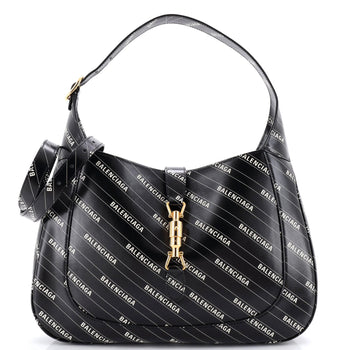 Gucci X Balenciaga The Hacker Project Jackie 1961 Hobo Printed Leather Medium