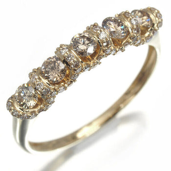Gstv Ring Brown Diamond 0.70Ct Us7.25 18K 750 Yellow Gold