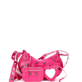 Balenciaga Le Cagole Giant Studs Shoulder Bag Leather Xs