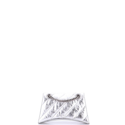 Balenciaga Crush Chain Flap Bag Quilted Crushed Calfskin Small