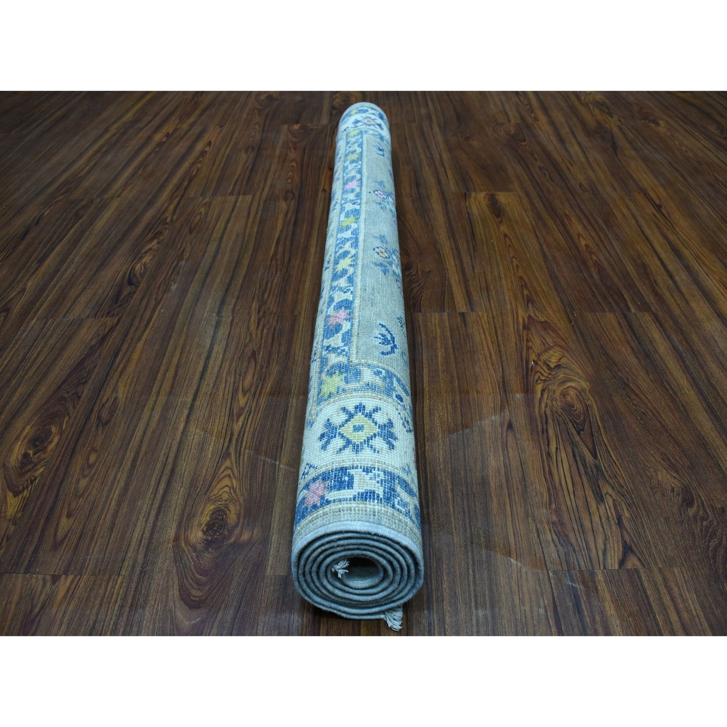 3'10"X5'5" Colorful Gray Fusion Kazak Pure Wool Hand Knotted Oriental Rug