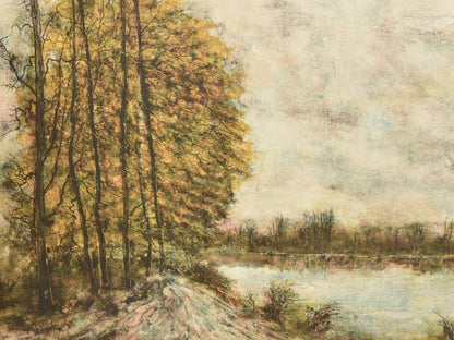Bernard Gantner Lithograph Landscape Pencil Signed Ed185 Framed