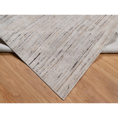 9'1"X12' Ivory Modern Design Indoor Outdoor Hand Loomed Oriental Rug