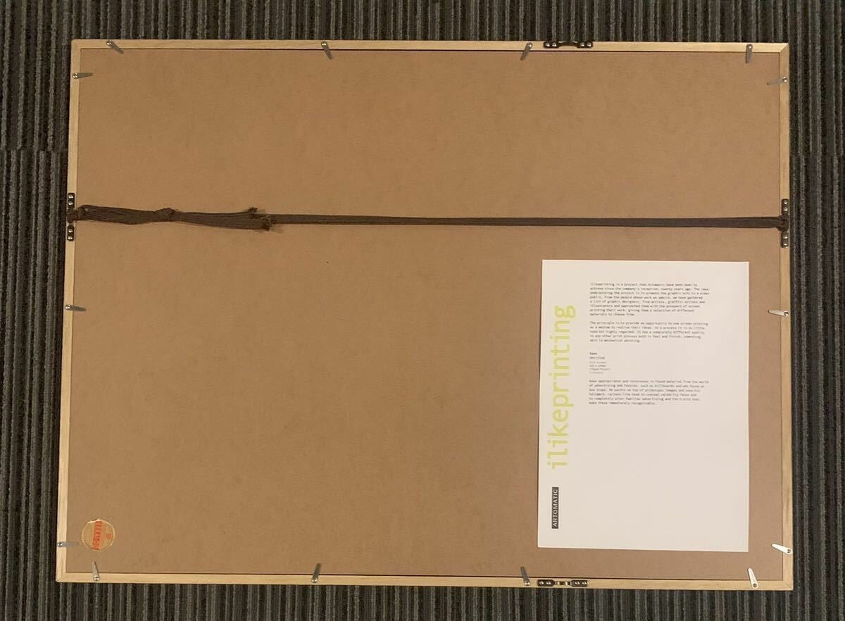 Kaws Ed85 Original Silkscreen Serigraph  - Artomatic 2002 Coa Art Print Framed