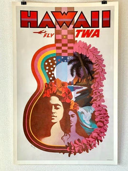 Trans World Airlines David Klein Original Vintage Travel Poster 