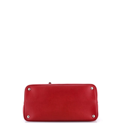 Prada Belted Strap Cuir Double Tote Saffiano Leather Small