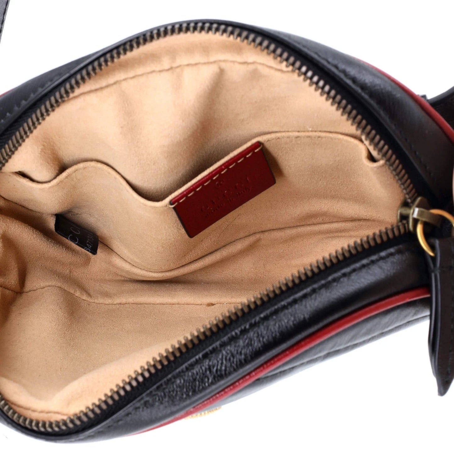 Gucci Gg Marmont Belt Bag Diagonal Quilted Leather