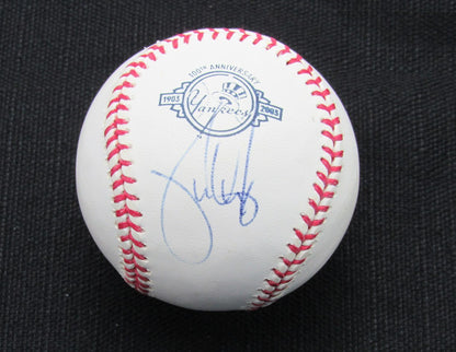 Jamie Quirk Signed/Auto Yankees 100Th Oml Baseball Jsa  186775