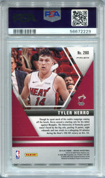 Tyler Herro 2019 Panini Pink Mosaic #223 Psa Mint 8/Auto Authentic Card