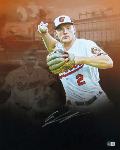 Gunnar Henderson Autographed 16X20 Photo Baltimore Orioles Beckett 181183