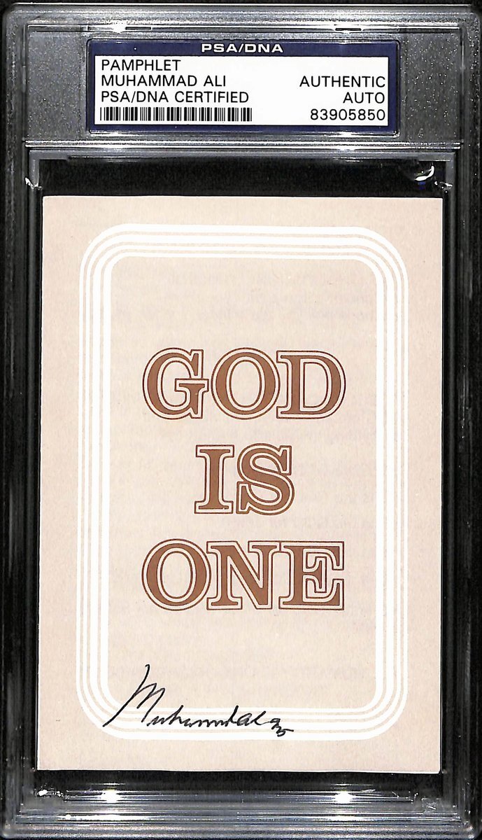 Muhammad Ali Signed/Autographed 3.5X5 Islamic Tract Psa/Dna 193433