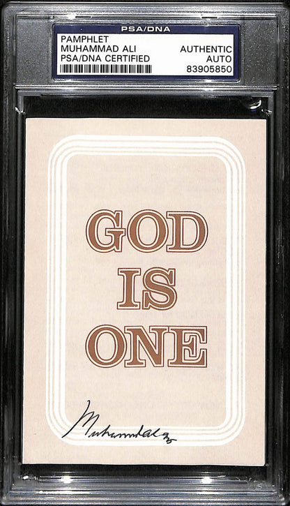 Muhammad Ali Signed/Autographed 3.5X5 Islamic Tract Psa/Dna 193433