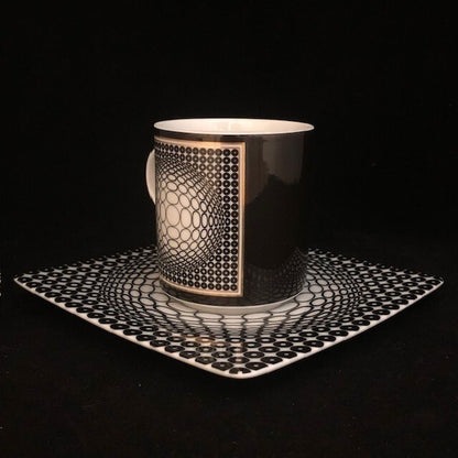 Unused Victor Vasarely Art Plate Cup & Saucer Ed1500 Ars Mundi Konigl Pr Tettau