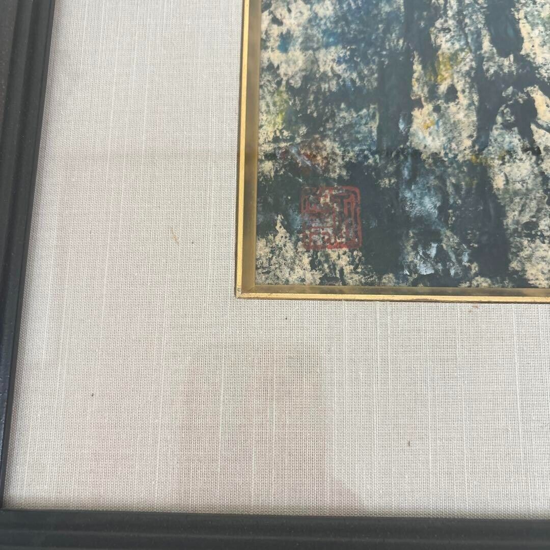 Kong Baiji (China) - Meditation Unique Oil Stick On Paper Original Painting