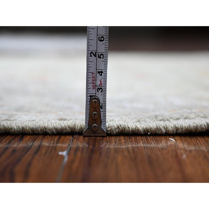 3'1"X5' Laurel Green Afghan Angora Oushak Vegetable Dyes Oriental Rug