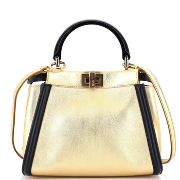 Fendi Resin Handle Peekaboo Bag Leather Mini