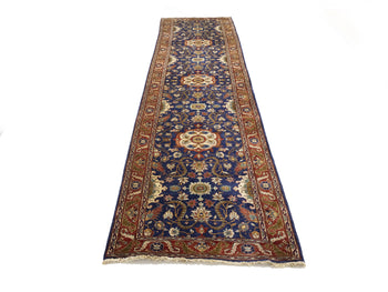 Hand-Knotted Wool Oriental Runner Rug Classic