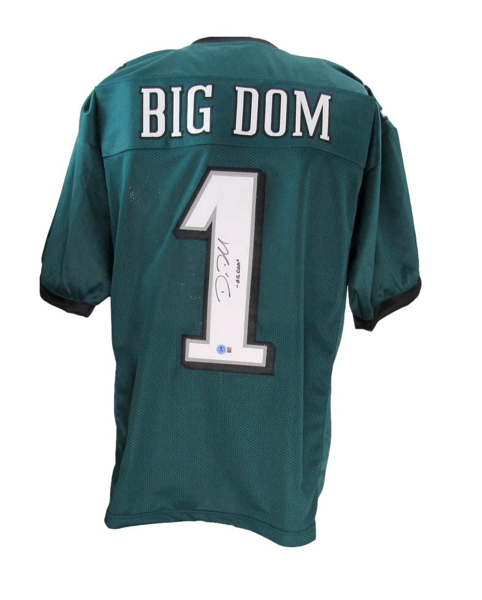 Big Dom Disandro Signed/Inscribed Custom Football Jersey Eagles Beckett 192784