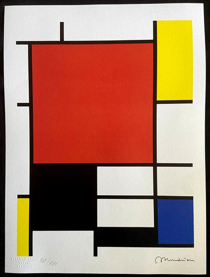 Piet Mondrian Lithograph Coa Certified Numbered