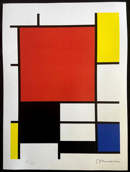 Piet Mondrian Lithograph Coa Certified Numbered
