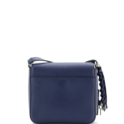 Salvatore Ferragamo Tassel Gancini Lock Flap Shoulder Bag Leather Medium