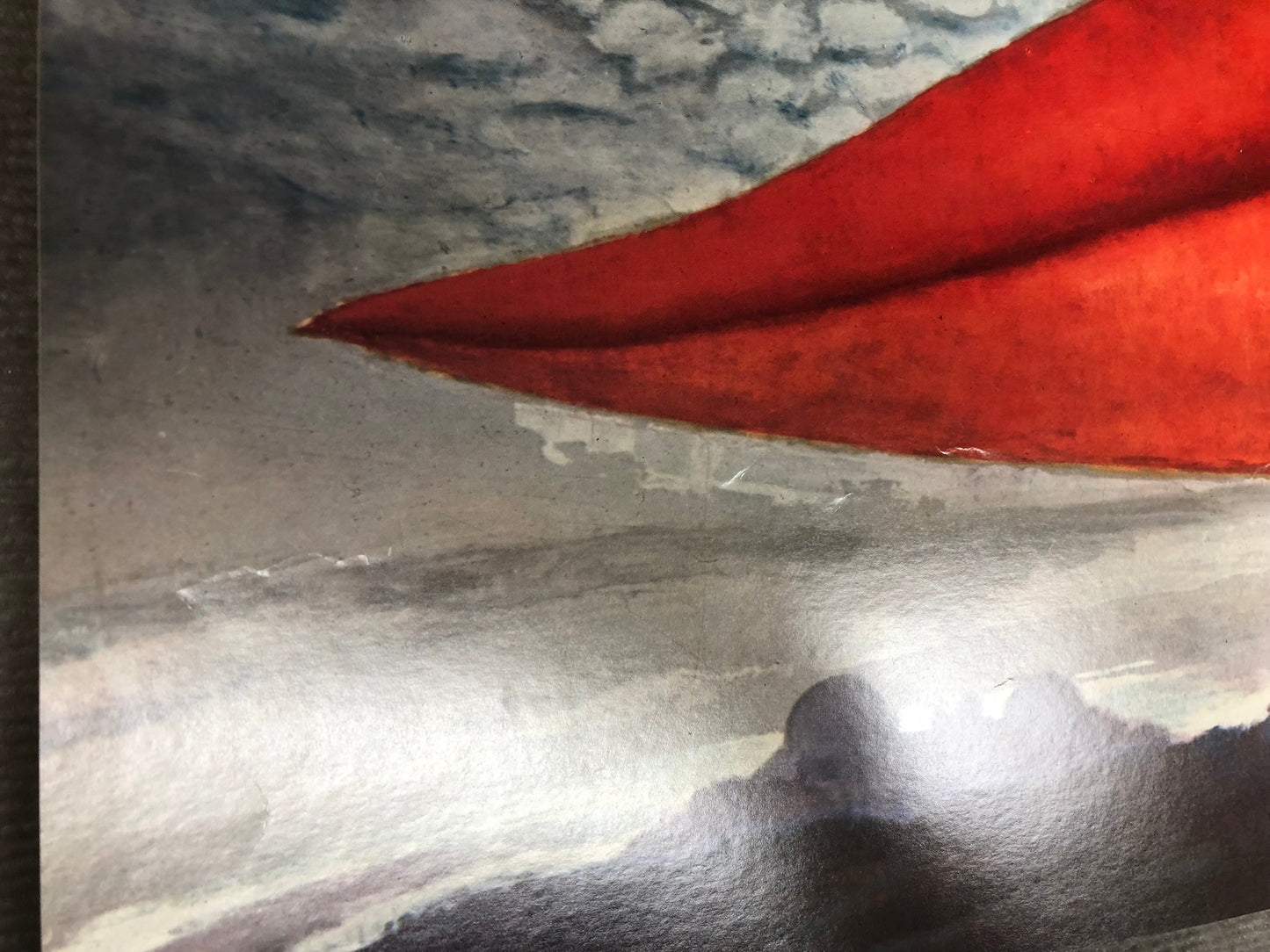 Man Ray Lips (No Text) " Offset Lithograph Pop Art Red Gray Brow