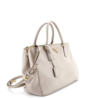 Prada Double Zip Lux Tote Saffiano Leather Medium