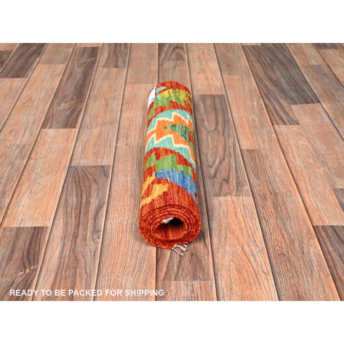 1'9"X5' Colorful Afghan Kilim 100% Wool Rug Flat Weave Hand Woven Runner