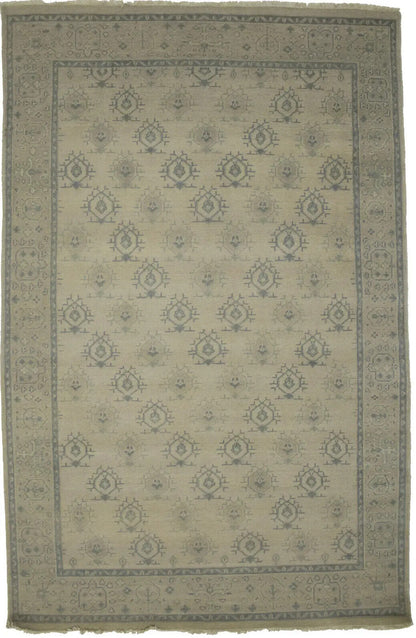 6X9 Ft Handmade Wool Oriental Rug Allover Floral
