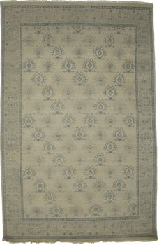 6X9 Ft Handmade Wool Oriental Rug Allover Floral