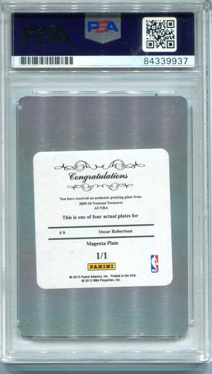 Oscar Robertson 2013 1/1 Magenta Plate Card (Psa Auto Gem Mt 10 )