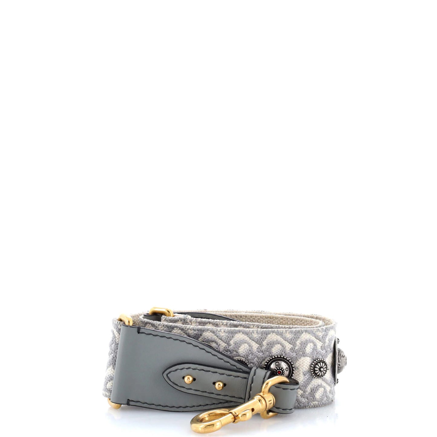 Christian Dior Shoulder Strap Embellished Oblique Canvas