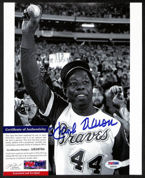 Hank Aaron Hof Signed/Auto 8X10 B/W Photo #715
