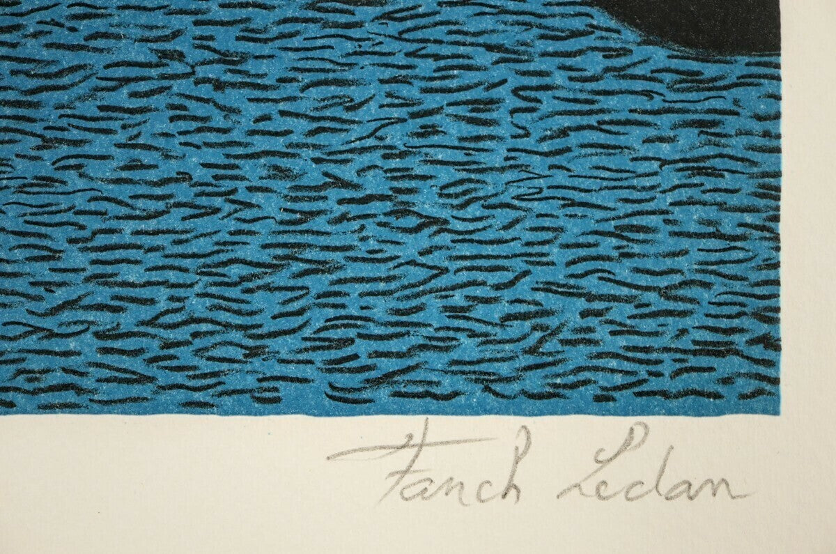 Fanch Ledan (France 1949) Original Lithograph Signed Framed - Seine River Paris